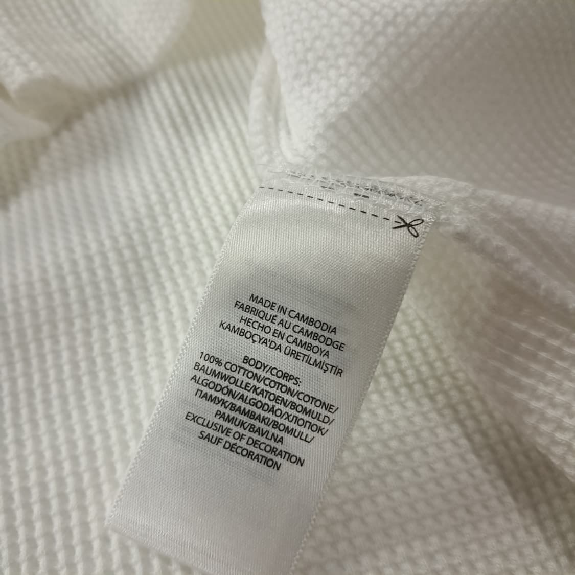 CK344 2XB 폴로 화이트 와플 티셔츠 상품이미지5