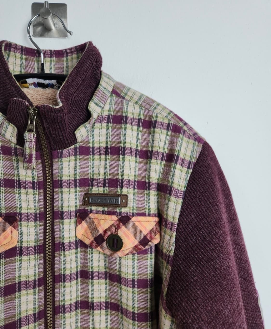 빈티지 체크 집업 자켓 상품이미지3