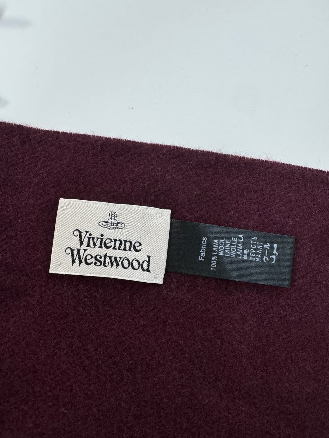 비비안웨스트우드 머플러 버건디 상품이미지2