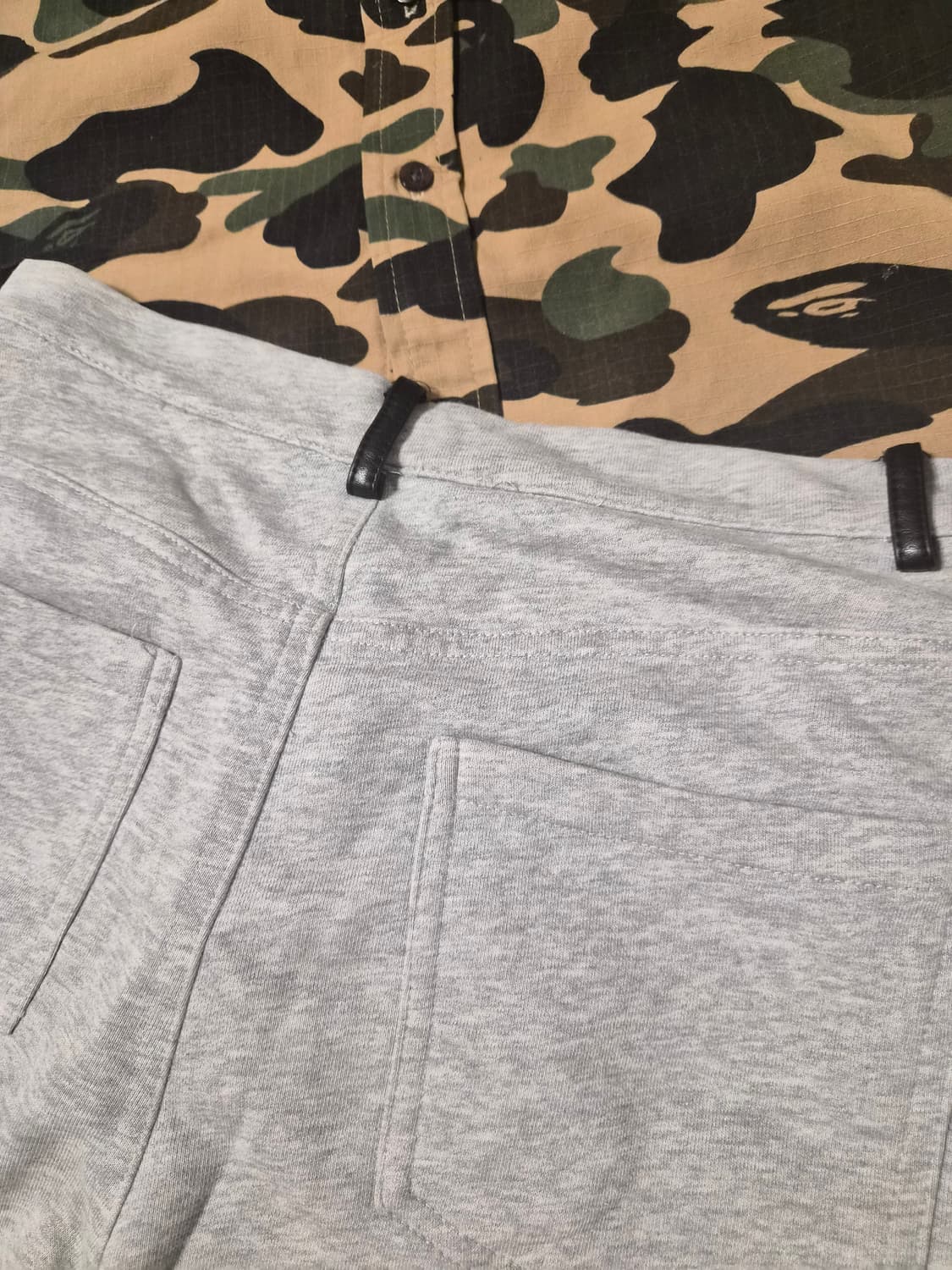 OUR ROOM (유니크) 앞면 레더 & 뒷면 쭈리 믹스 와이드 팬츠 상품이미지5