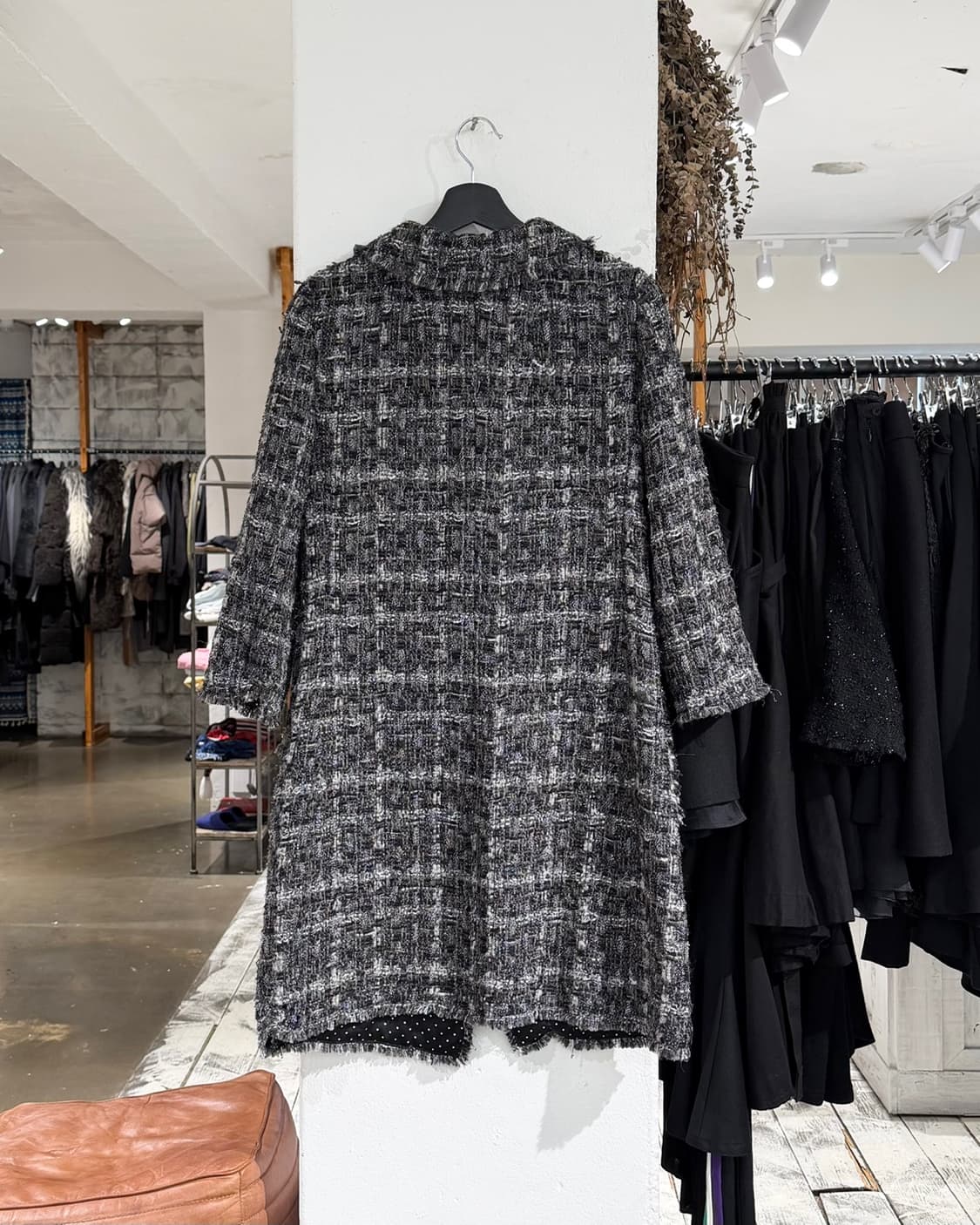 돌체앤가바나 차콜 스냅버튼 트위드 코트 상품이미지7