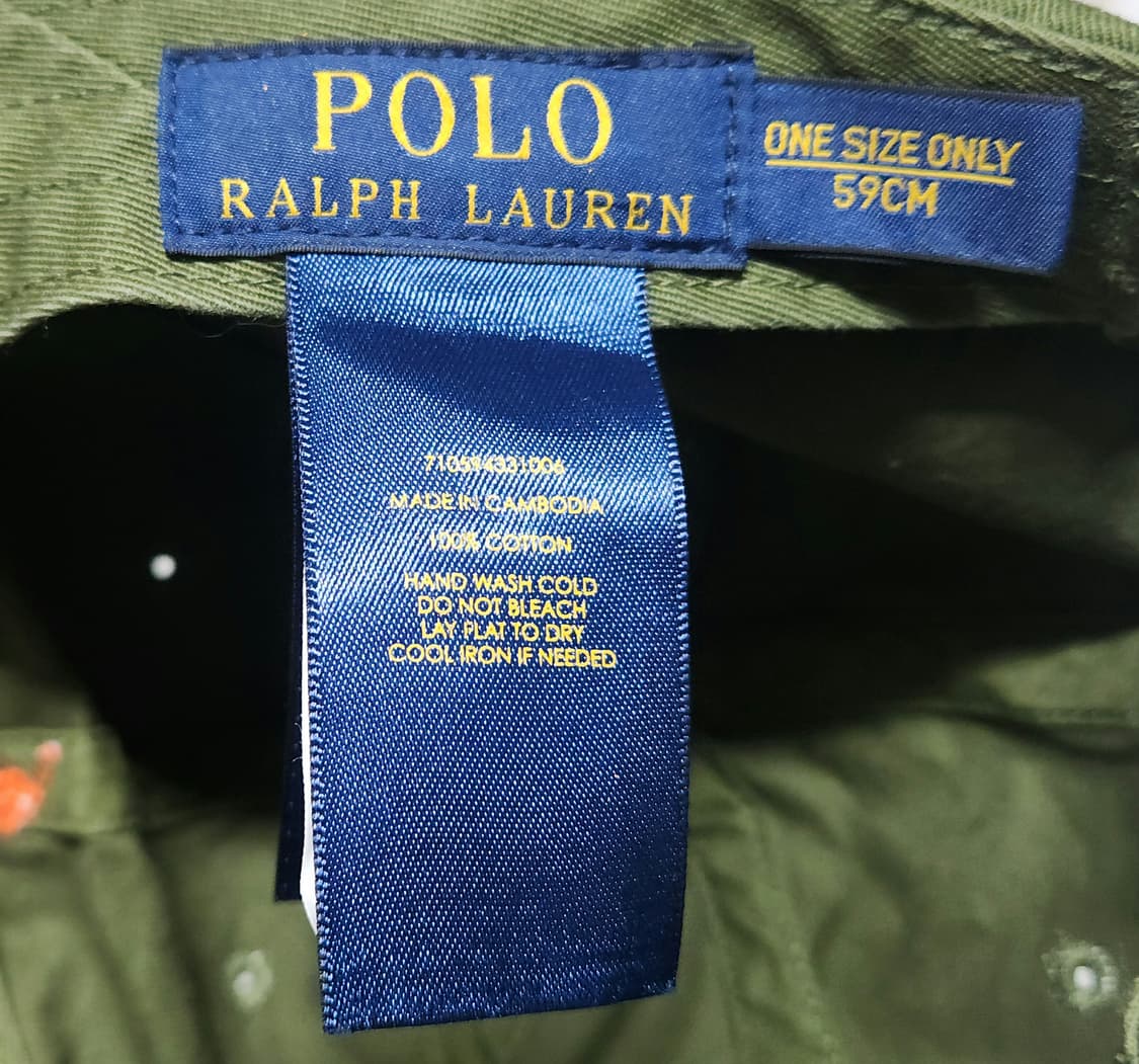 Polo 카키색 자수로코 볼캡(free) 상품이미지5