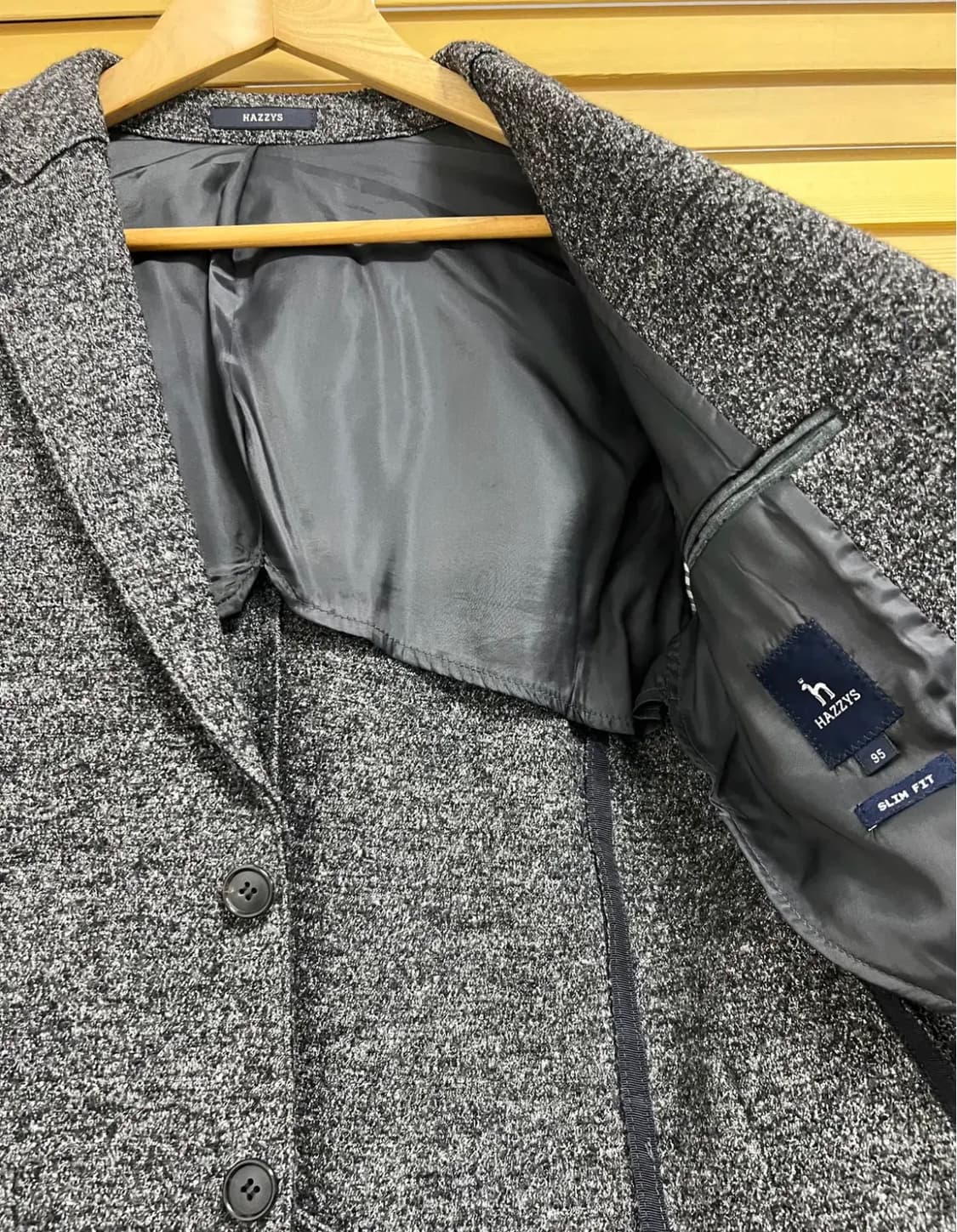 헤지스 남성 보카시그레이 울저지자켓 95 상품이미지6