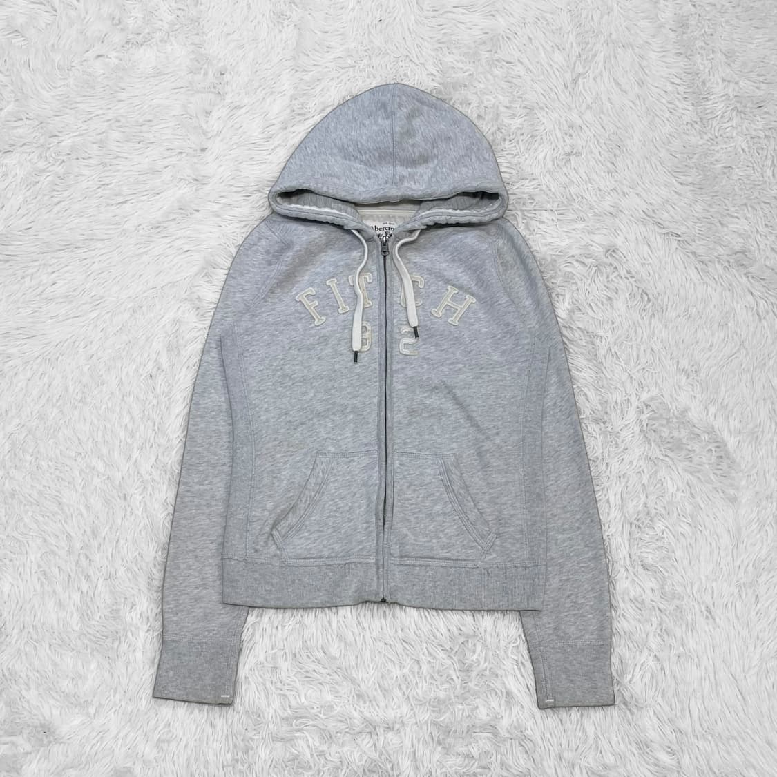 아베크롬비 피치 아치 로고 후드집업 그레이 상품이미지2