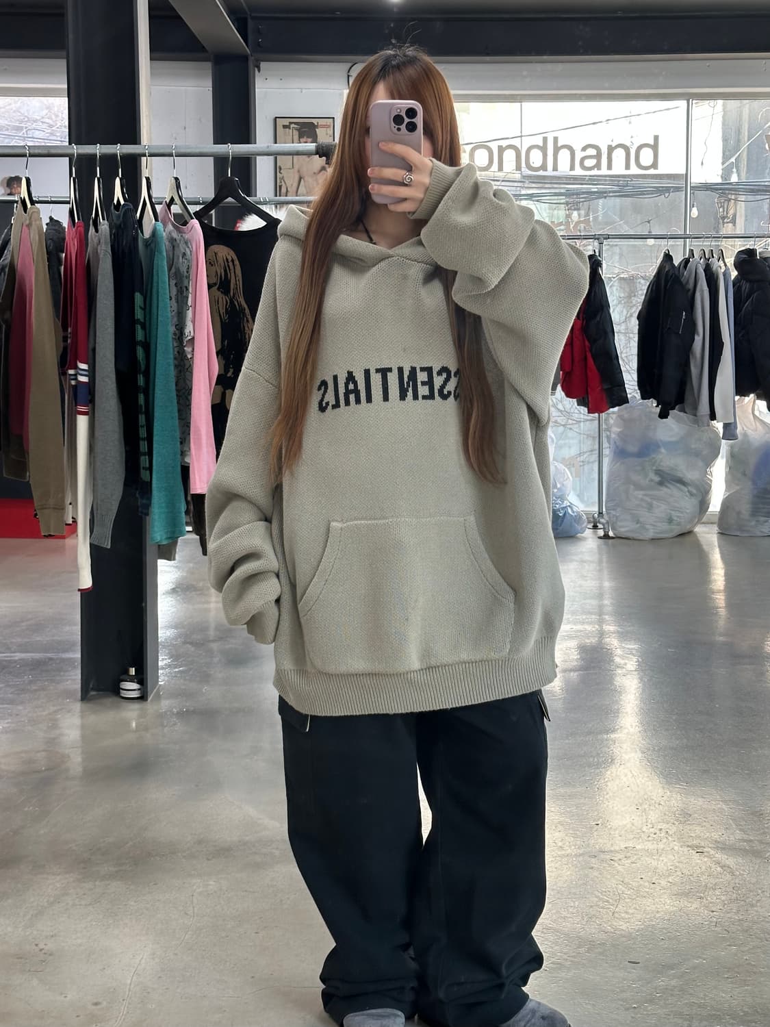 피어오브갓 에센셜 니트 후드티 상품이미지3