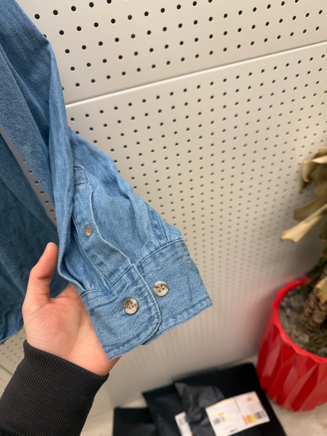 칼하트 데님 투포켓 셔츠 U491 상품이미지3