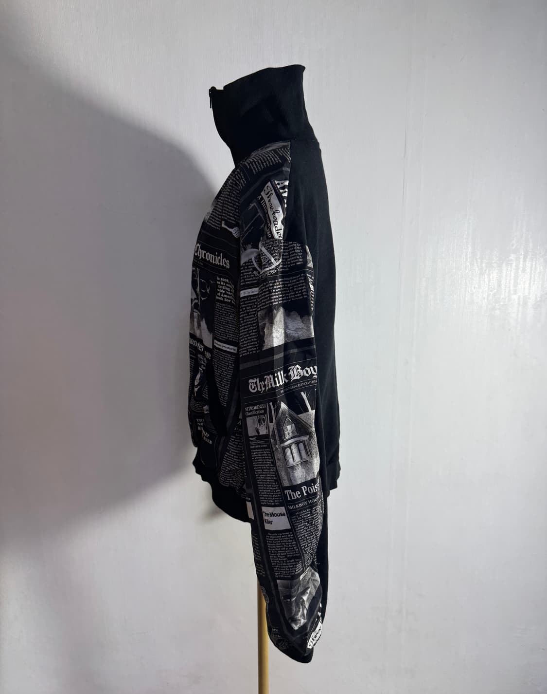 Milk boy 뉴스페이퍼 스웻 집업 자켓 y2k 펑크 존 갈리아노 상품이미지4