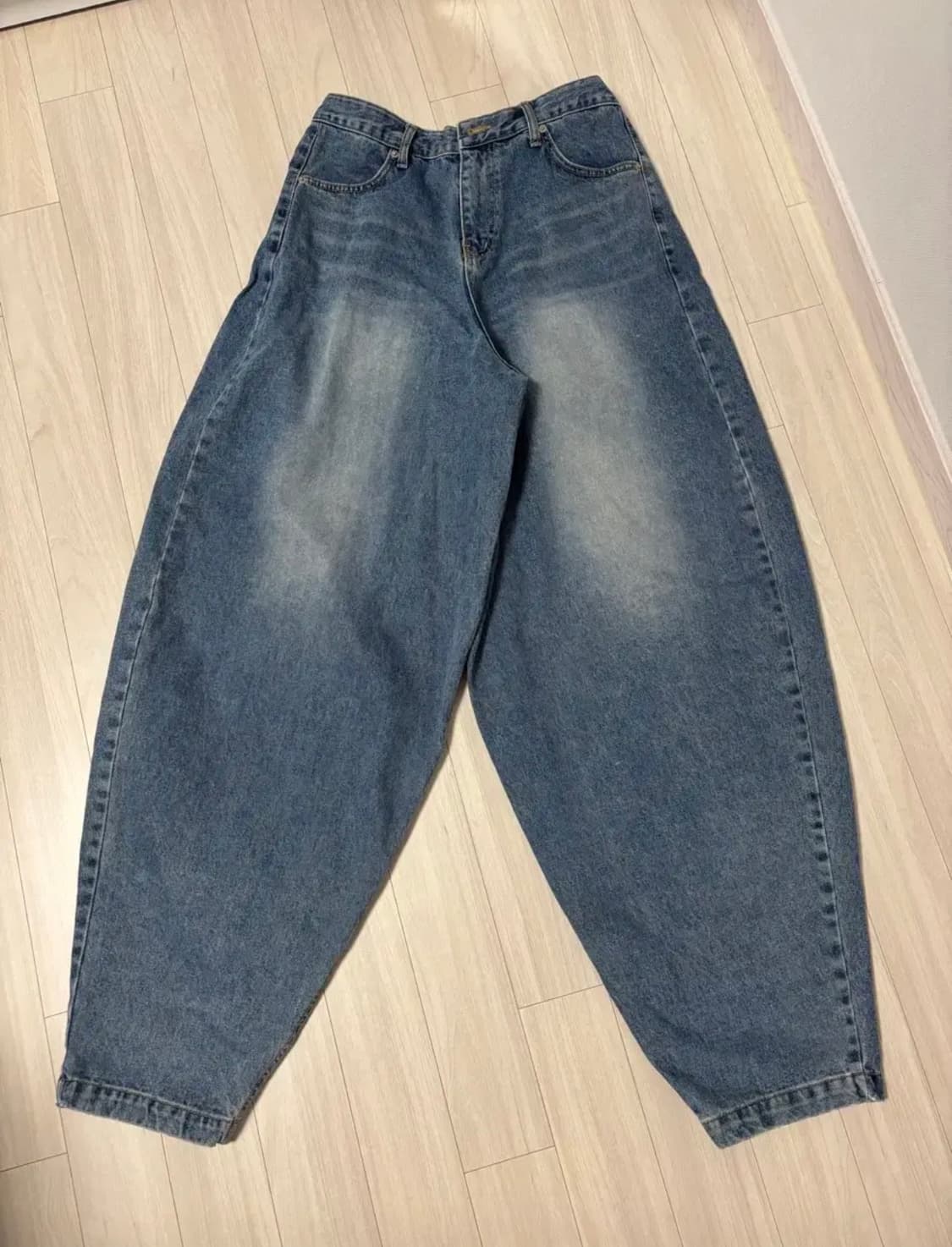 OS) 뉴치프시크DP 캣워싱 배기진 딥블루 상품이미지3