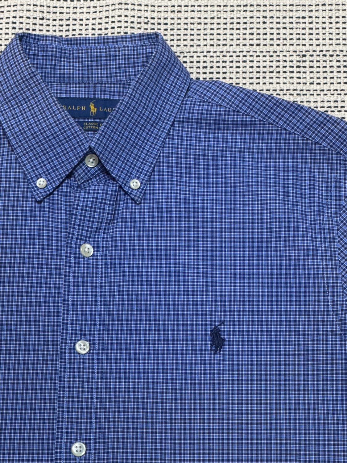 랄프로렌 블루 체크 셔츠 M 상품이미지1