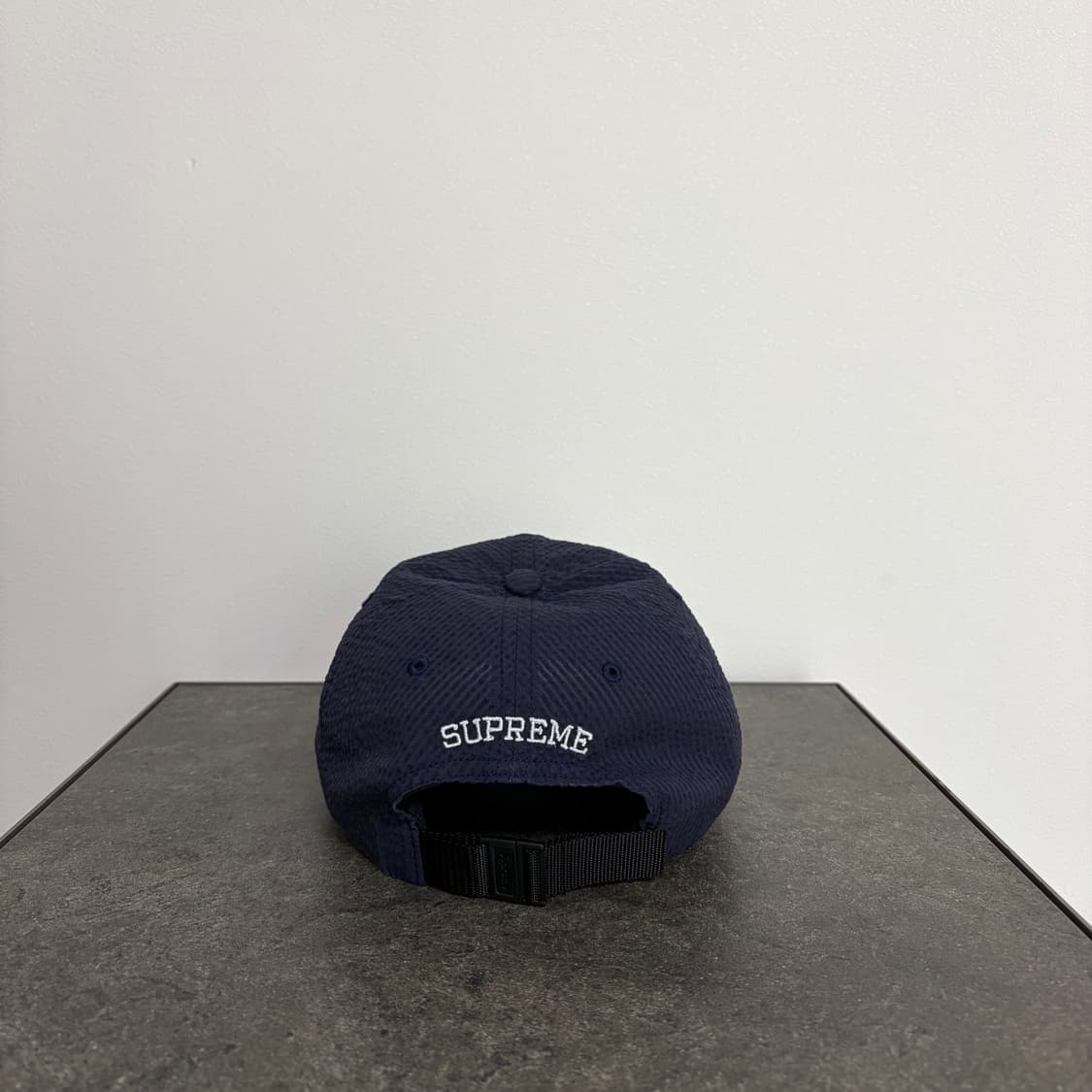 (OS) 슈프림 S로고 볼캡 모자 24SS 시어서커 네이비 상품이미지4