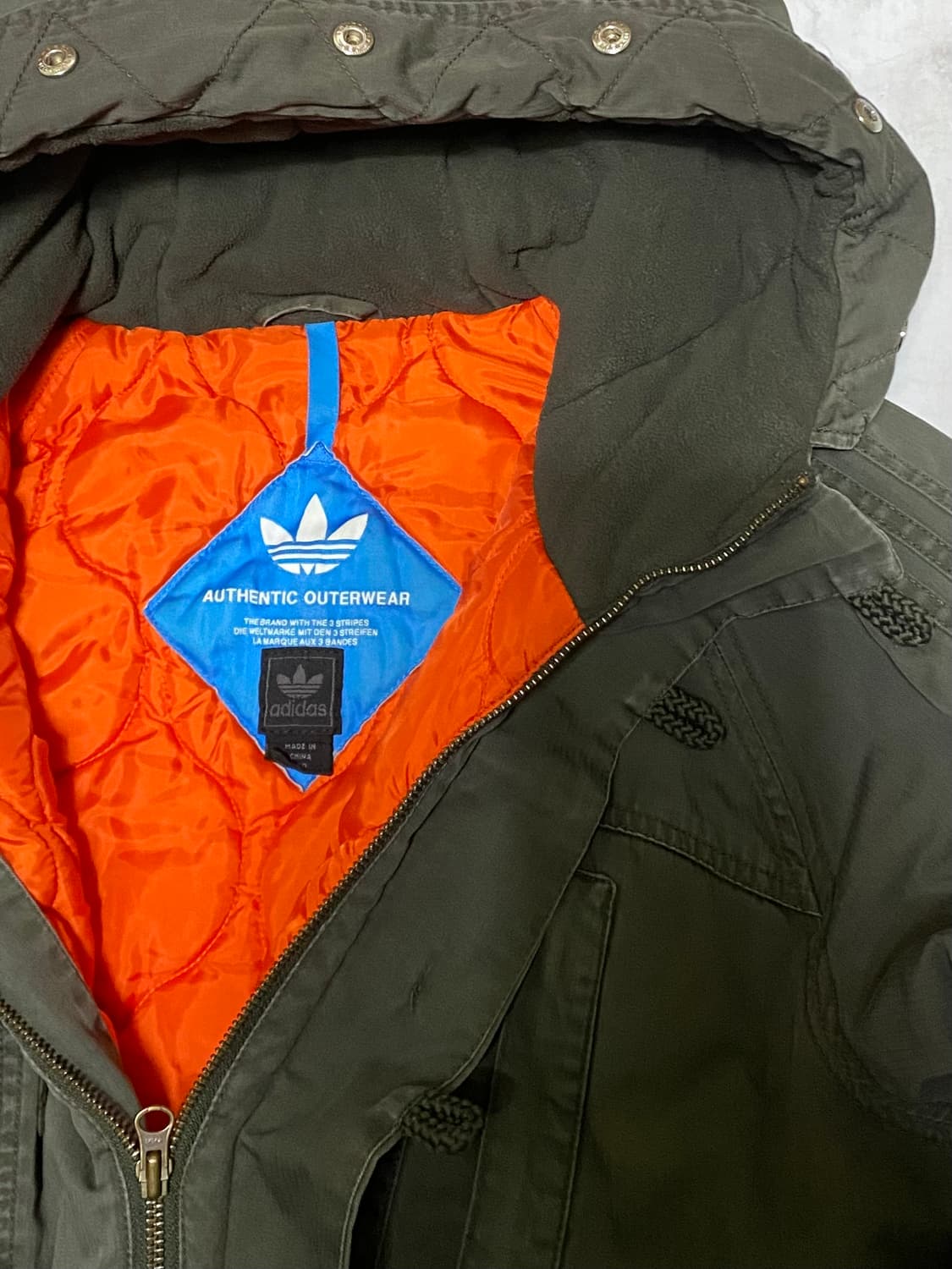 아디다스 빈티지 붐버 패딩자켓 100 상품이미지4