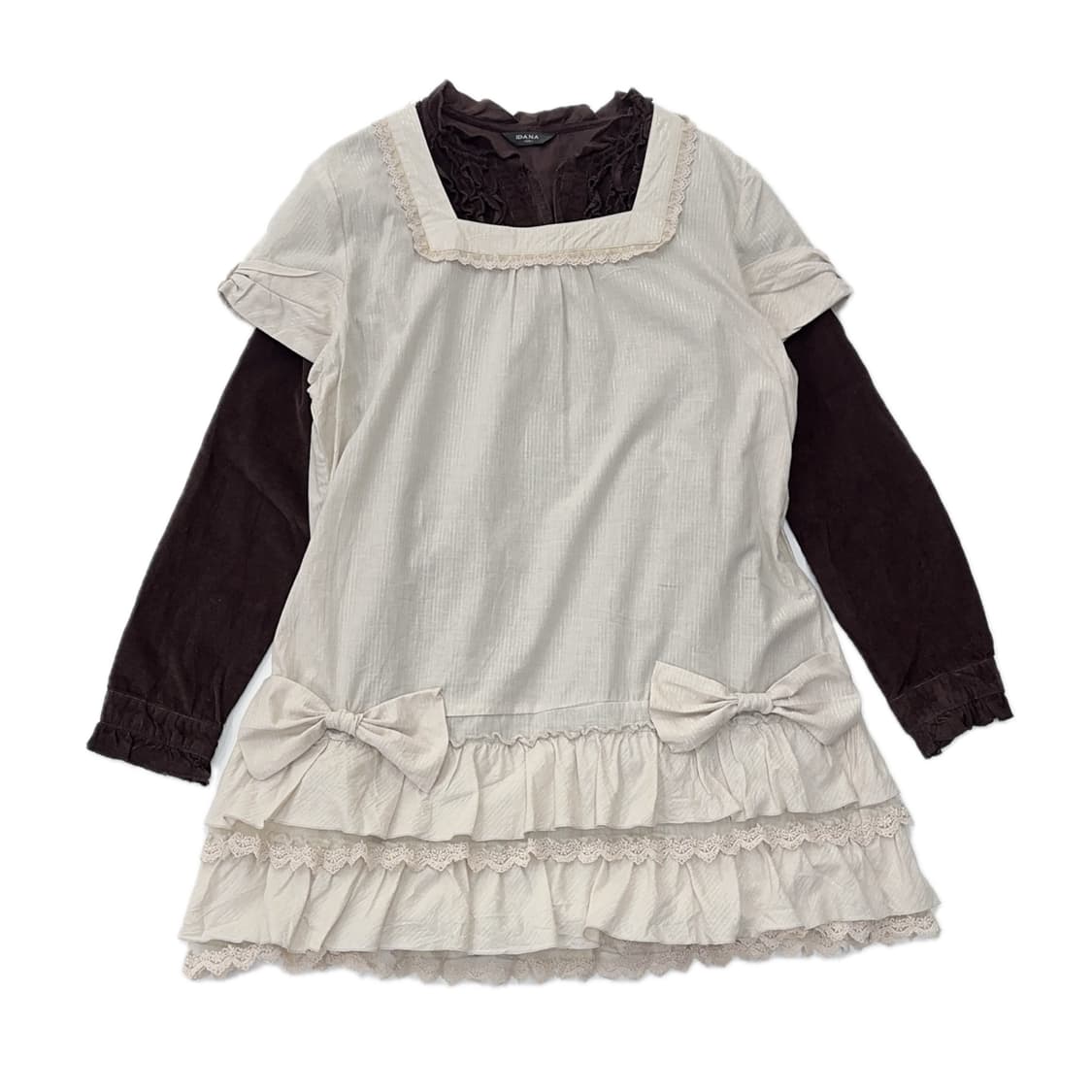 🤎슈슈룬 쇼콜라 코디세트 🤎 리본 레이스 히메갸루 라떼갸루 스퀘어넥 상품이미지3