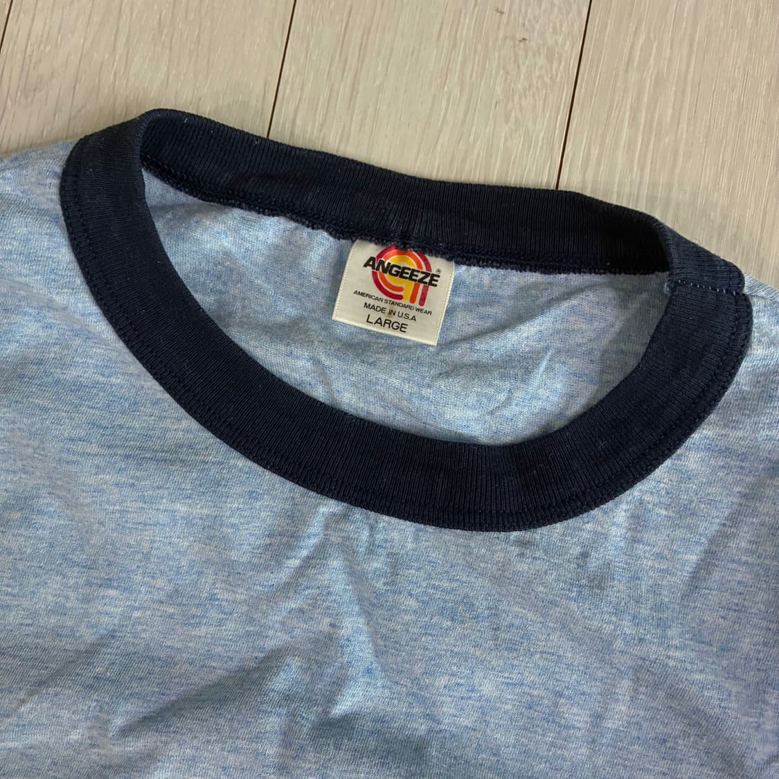 [L] 90s USA Made 링거 티셔츠 상품이미지2