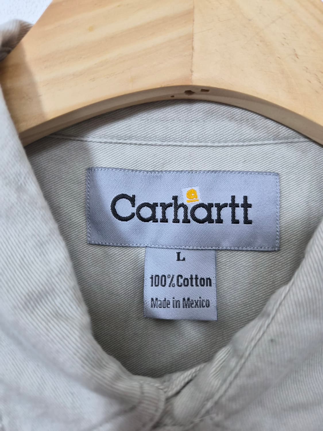 칼하트Carhartt 베이지 코튼 셔츠 L - S43  상품이미지4