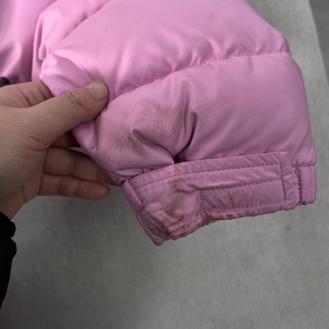 95 노스페이스 해외판 희귀 딸기우유 핑크 700 눕시 패딩 상품이미지8