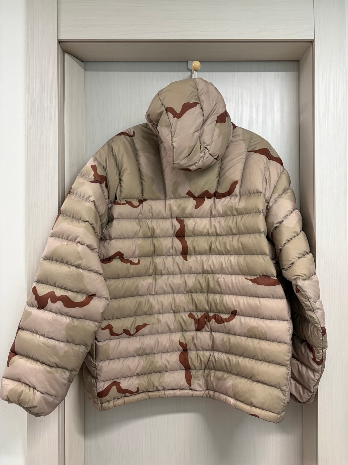 [XL] 슈프림 마이크로 다운 하프 집 후드 풀오버 데저트 카모 팜니다. 상품이미지2