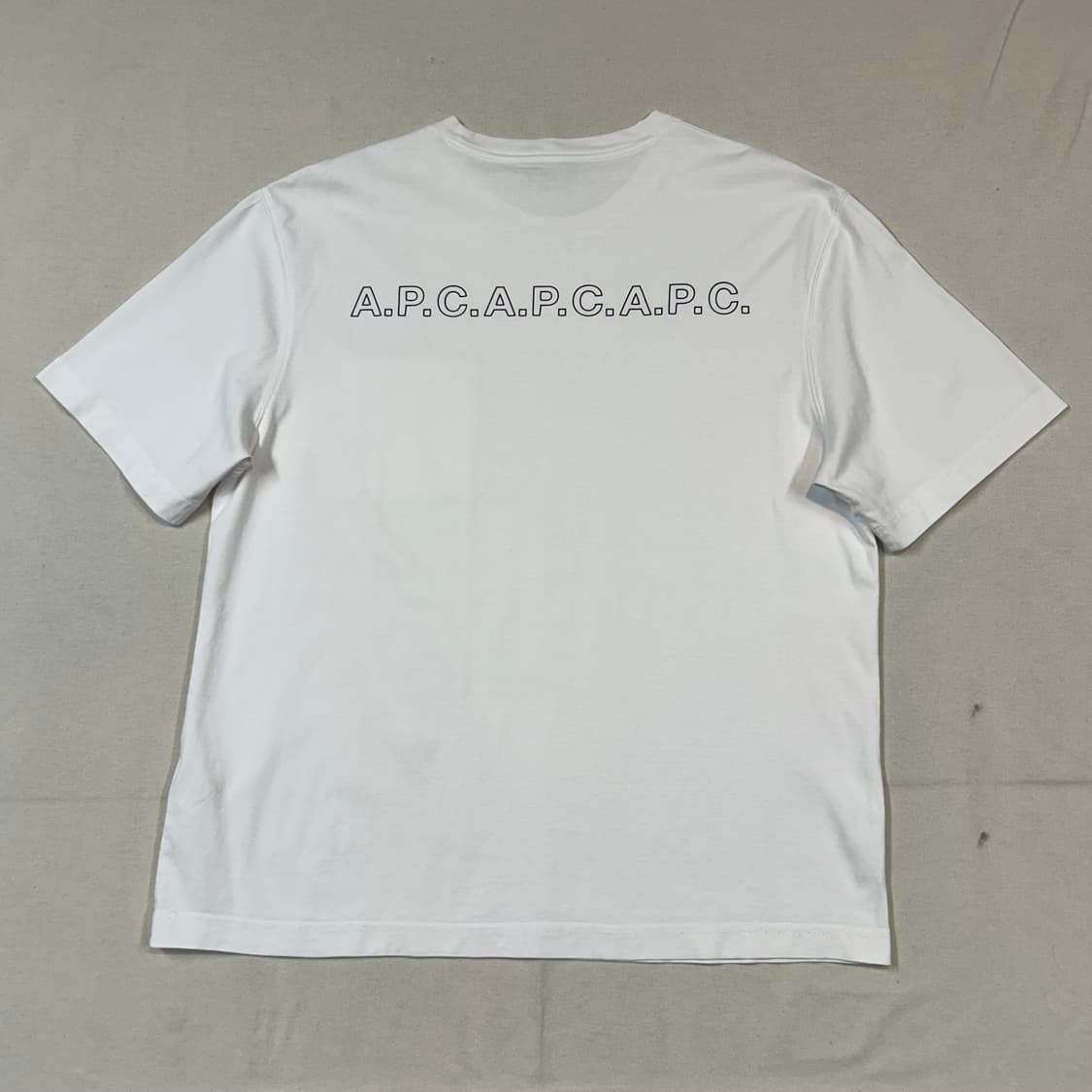 XXL) 아페쎄 A.P.C. 화이트 포켓 반팔 티셔츠 상품이미지5