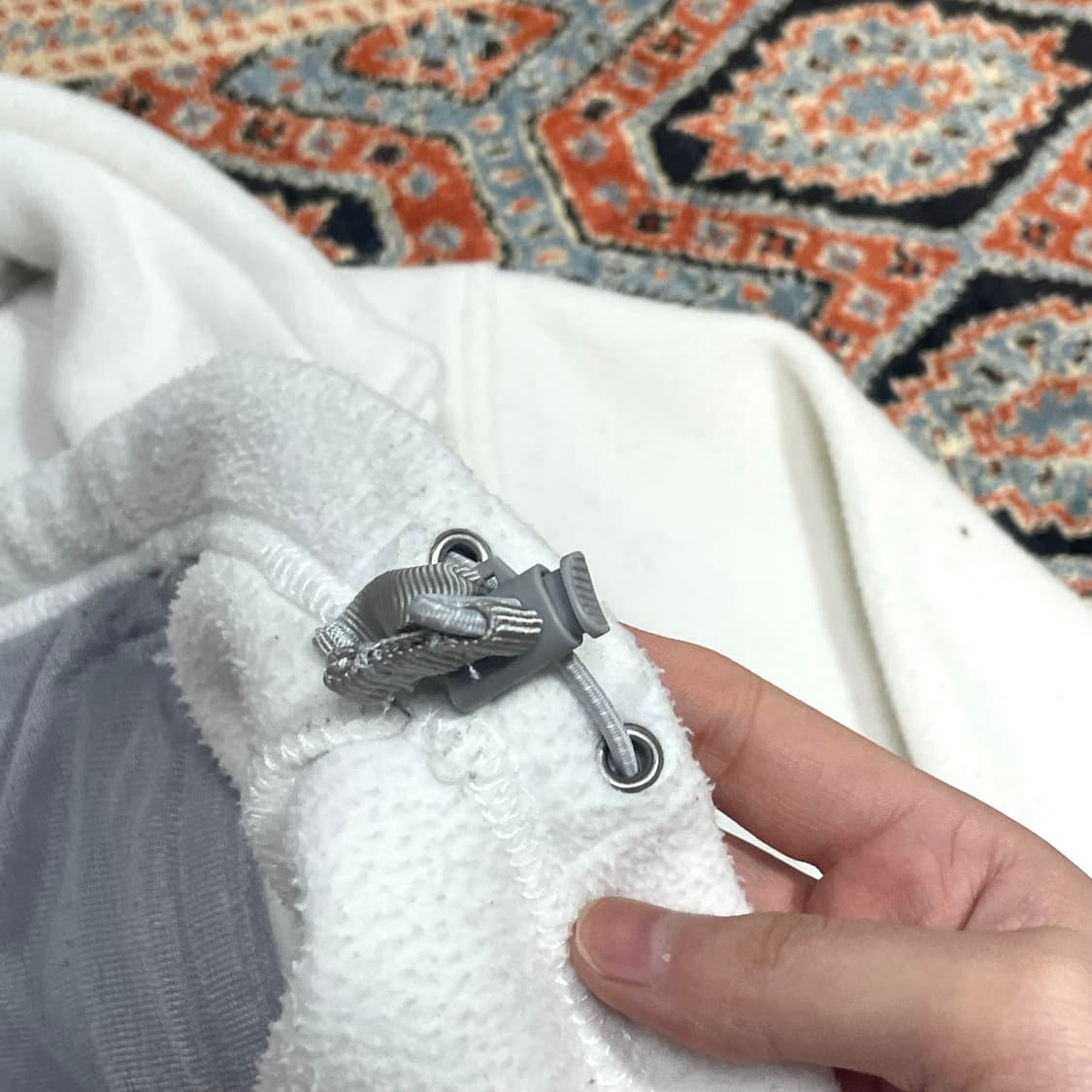 노스페이스 화이트 플리스 집업 자켓 여성S 상품이미지6