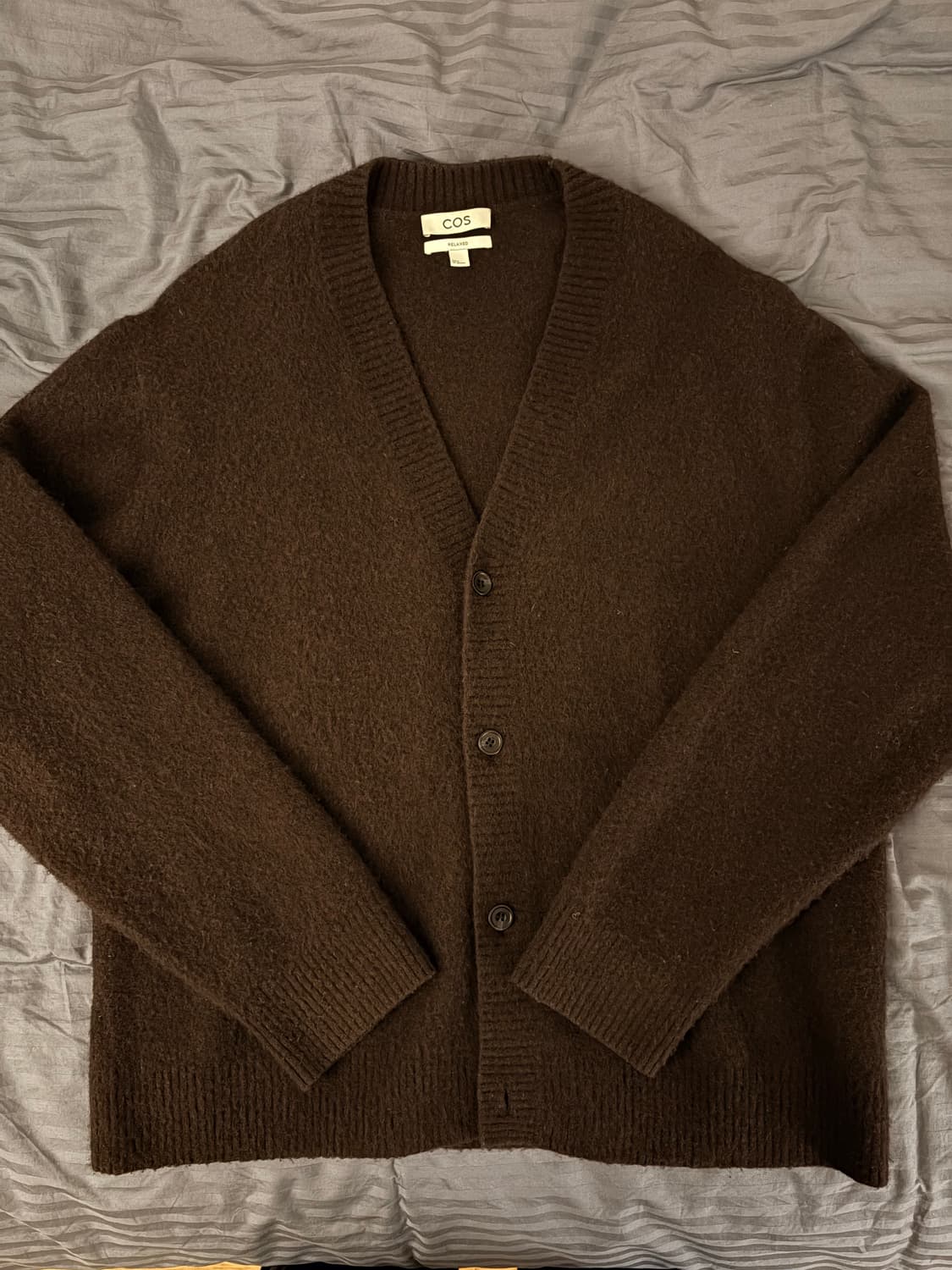 COS 코스 브러시드 울 가디건 브라운 M 상품이미지1