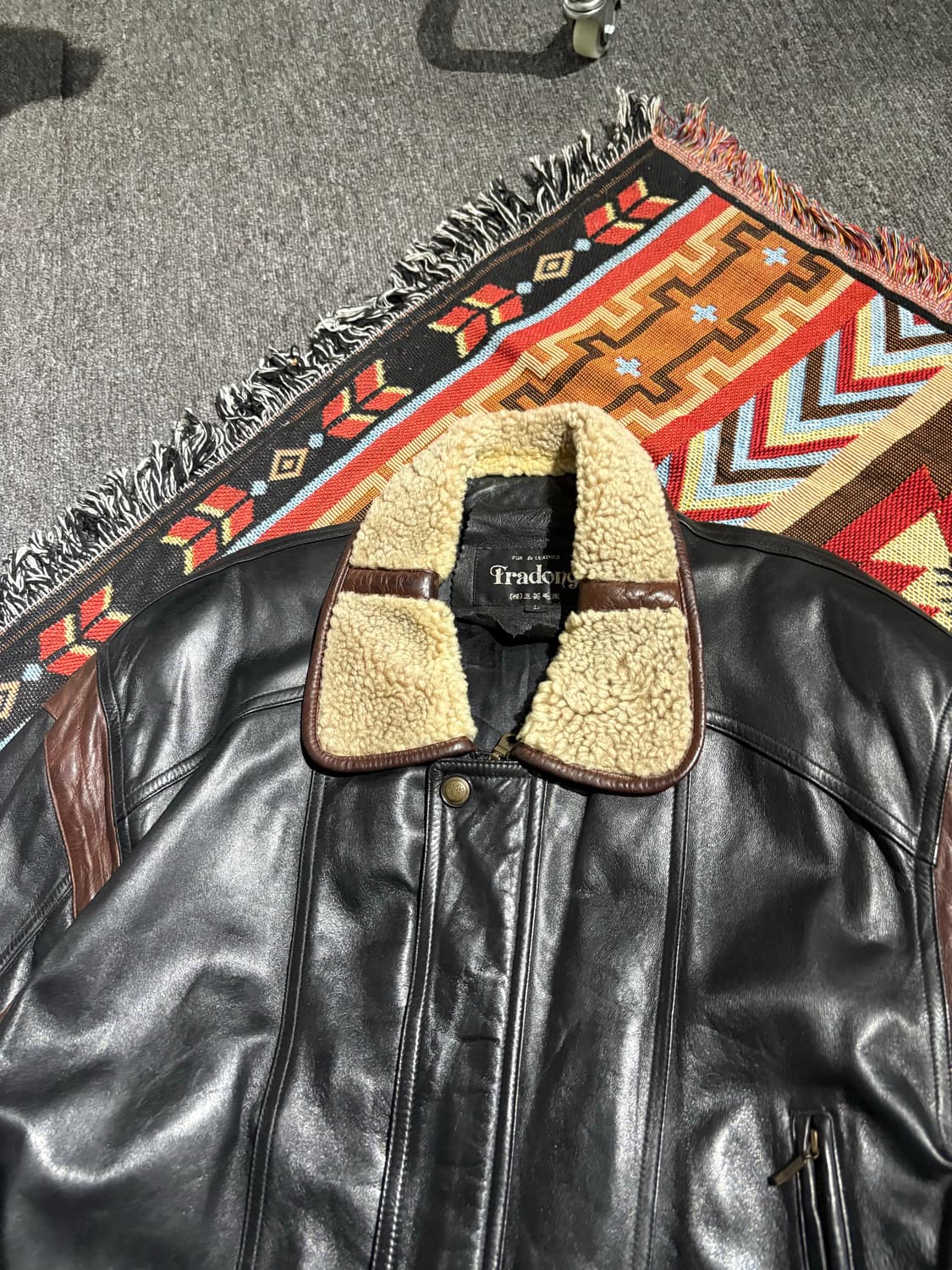 빈티지 양가죽100% 레더코트자켓 상품이미지2