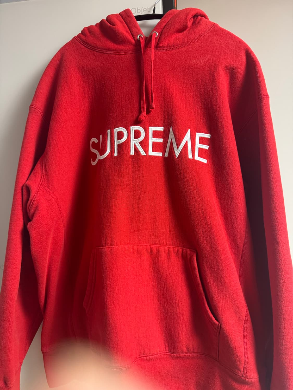슈프림 캐피탈 후드 레드 라지 상품이미지1