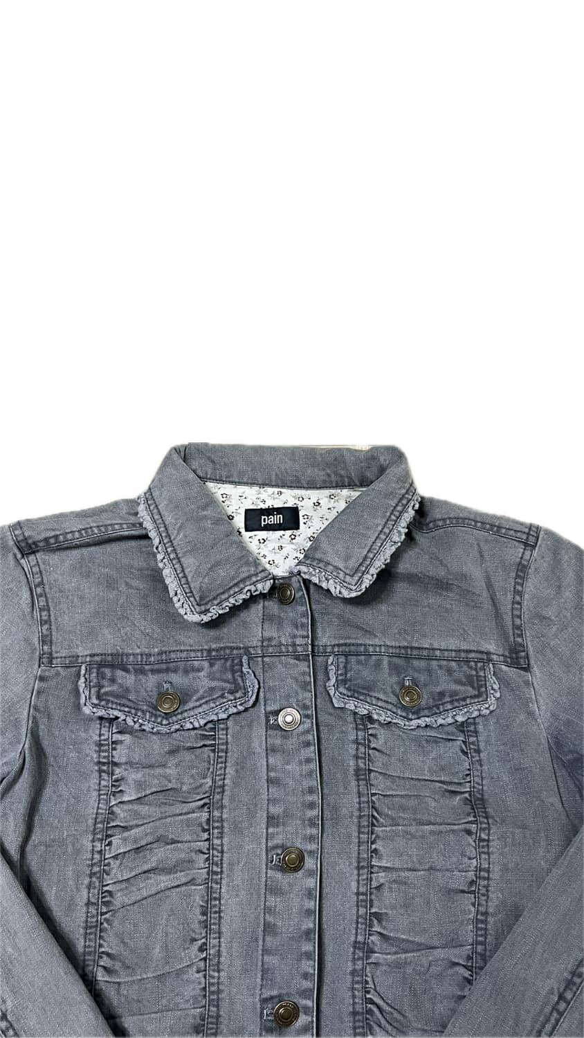 흑청 워싱 프릴 자켓 상품이미지7