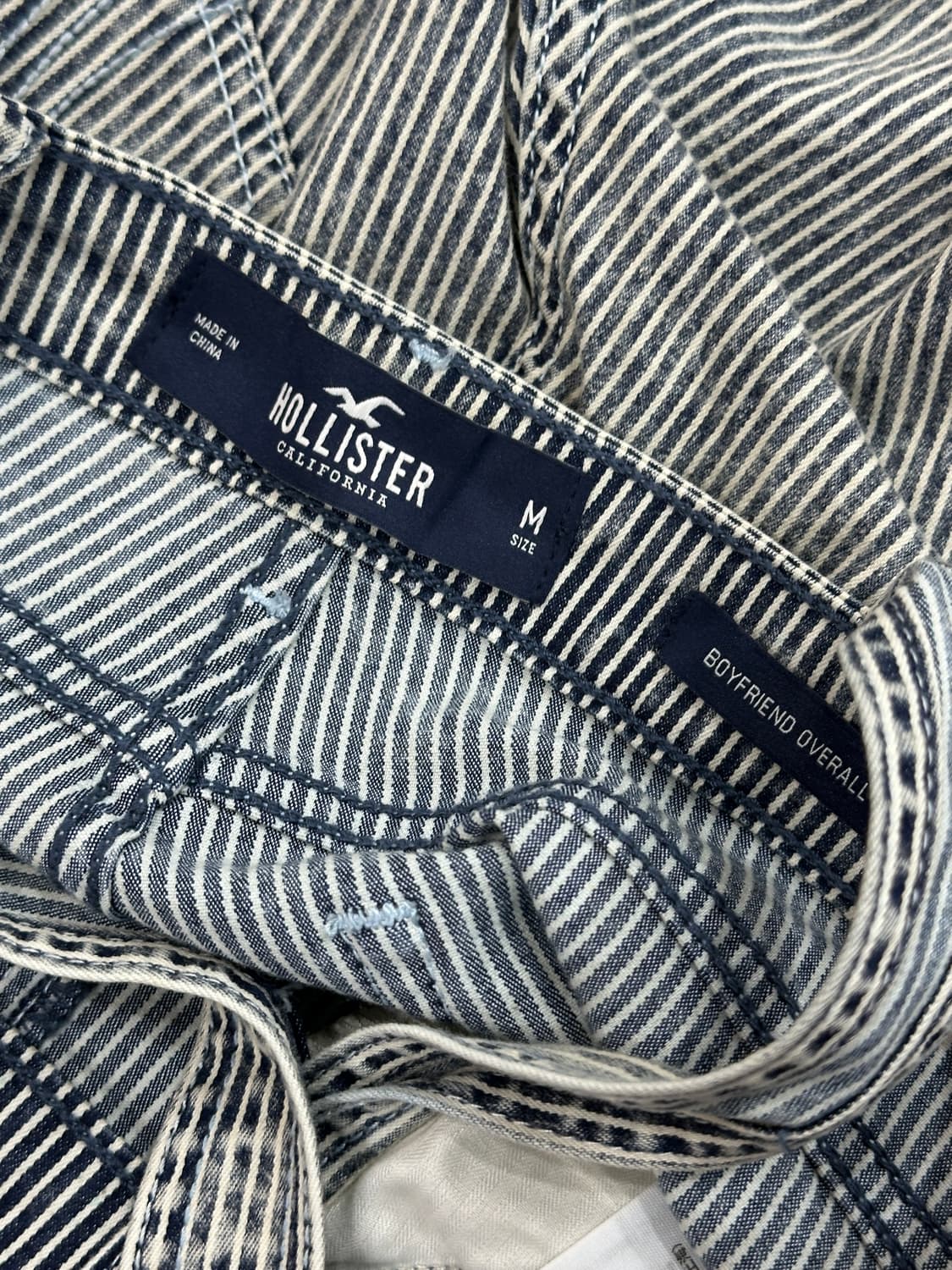 홀리스터 데님 스트라이프 오버롤 상품이미지6