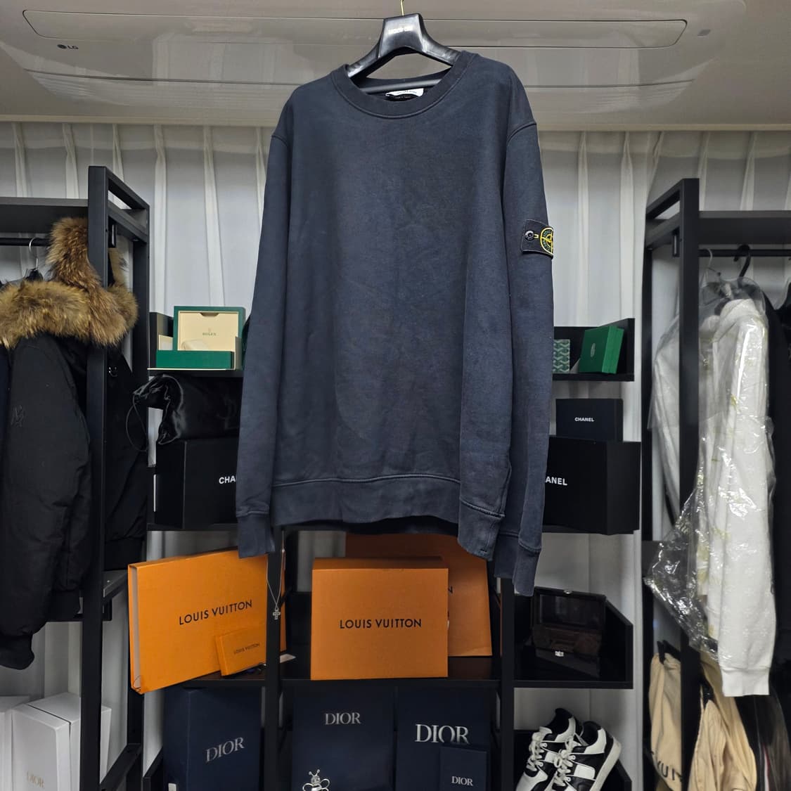 {클로젯}[XXL][Black]스톤아일랜드 맨투맨 상품이미지1