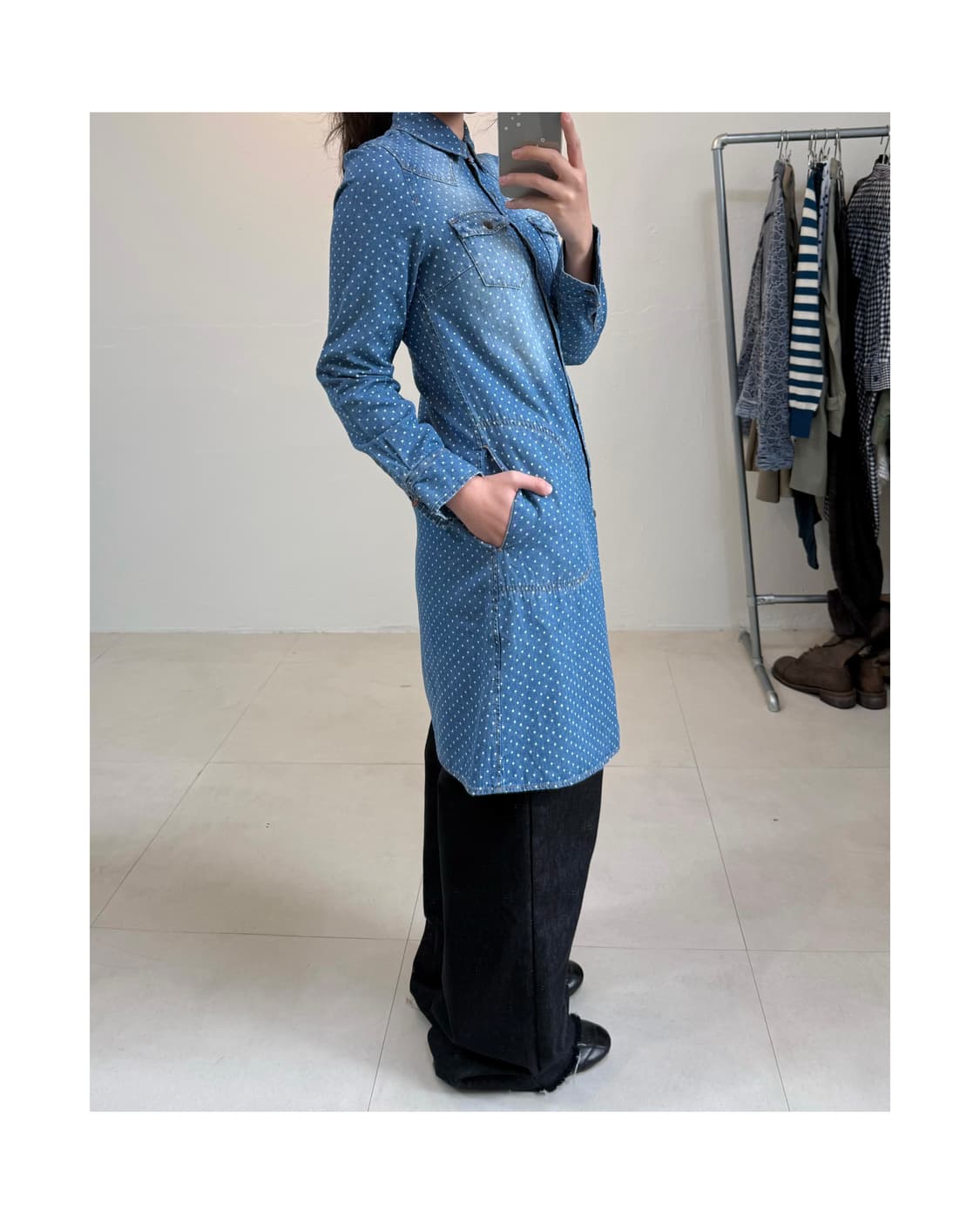 빈티지 도트 원피스 상품이미지2