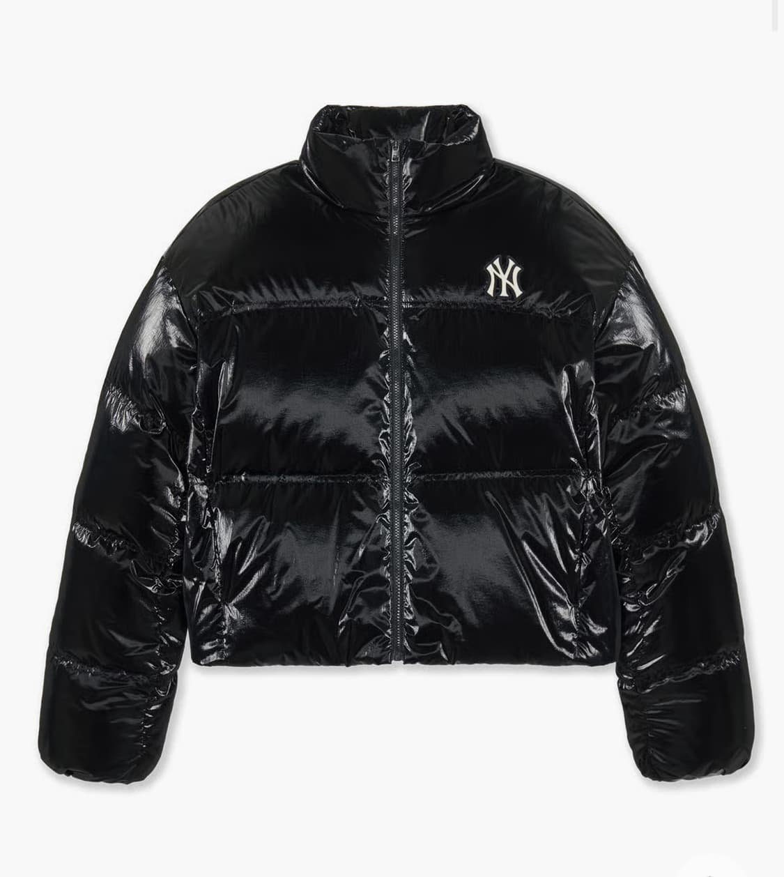 mlb 크롭 유광 커브 패딩 XS 상품이미지1