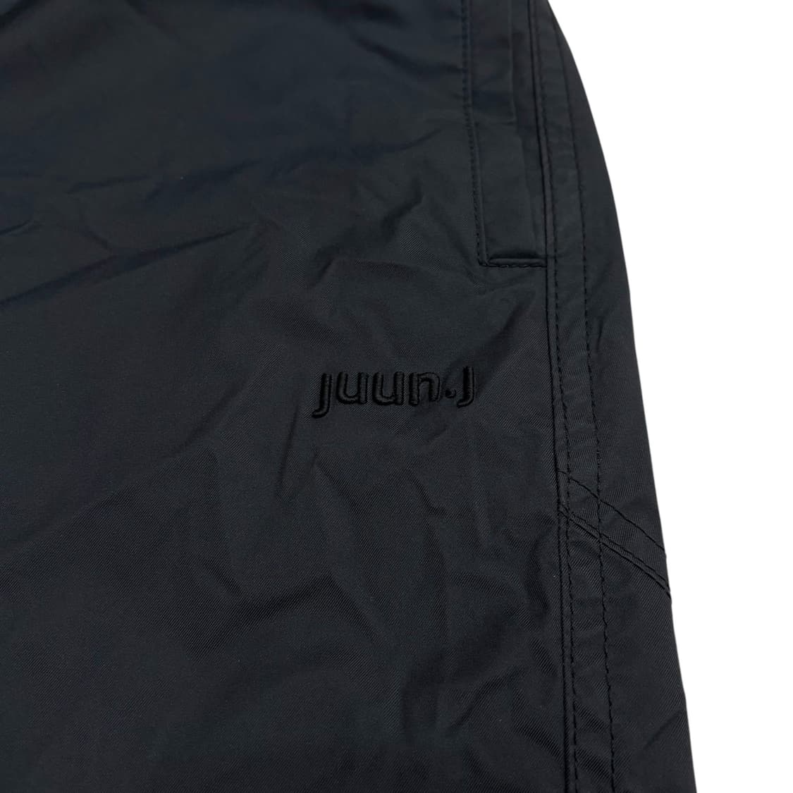 준지 22시즌 로우 크러치 스트링 와이드 블랙 팬츠 46 상품이미지3