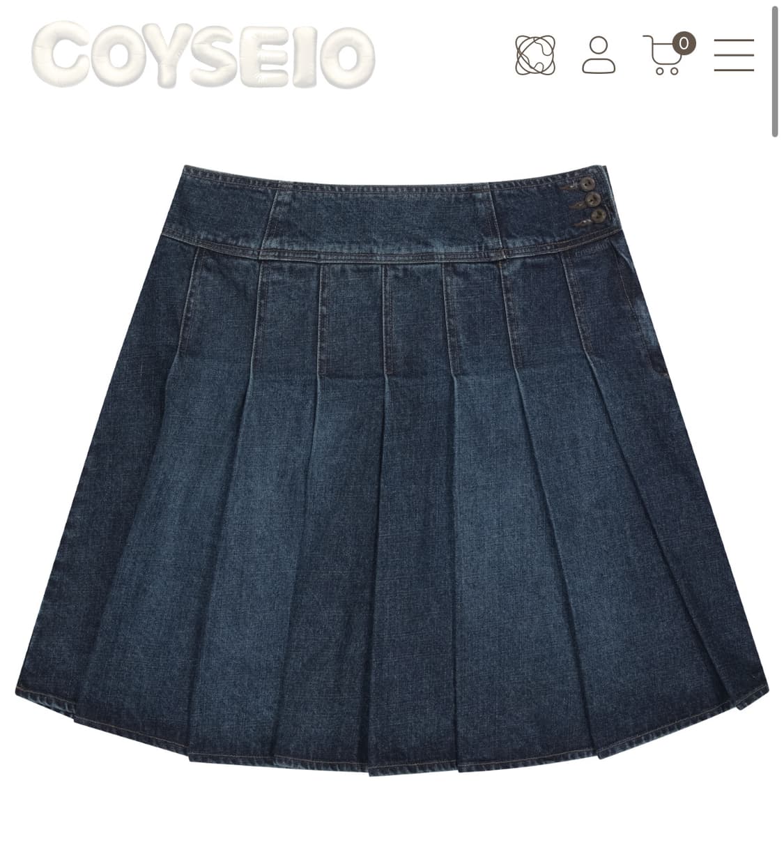 [coyseio] DEEP DENIM PLEATS SKIRT 1size 상품이미지1