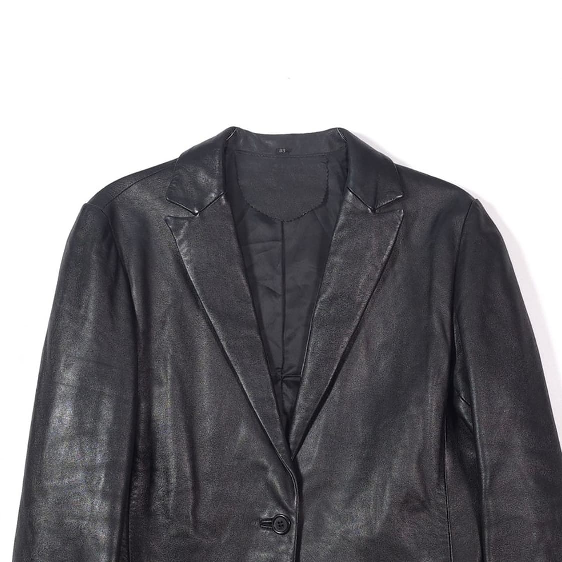 리얼 양가죽 원버튼 레더 블레이저 88 상품이미지3