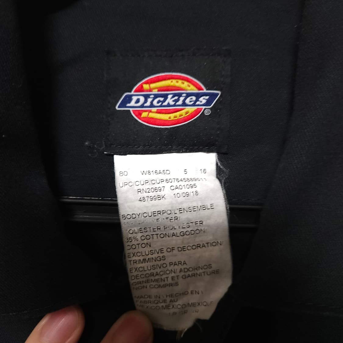 디키즈 점프수트 블랙 상품이미지3