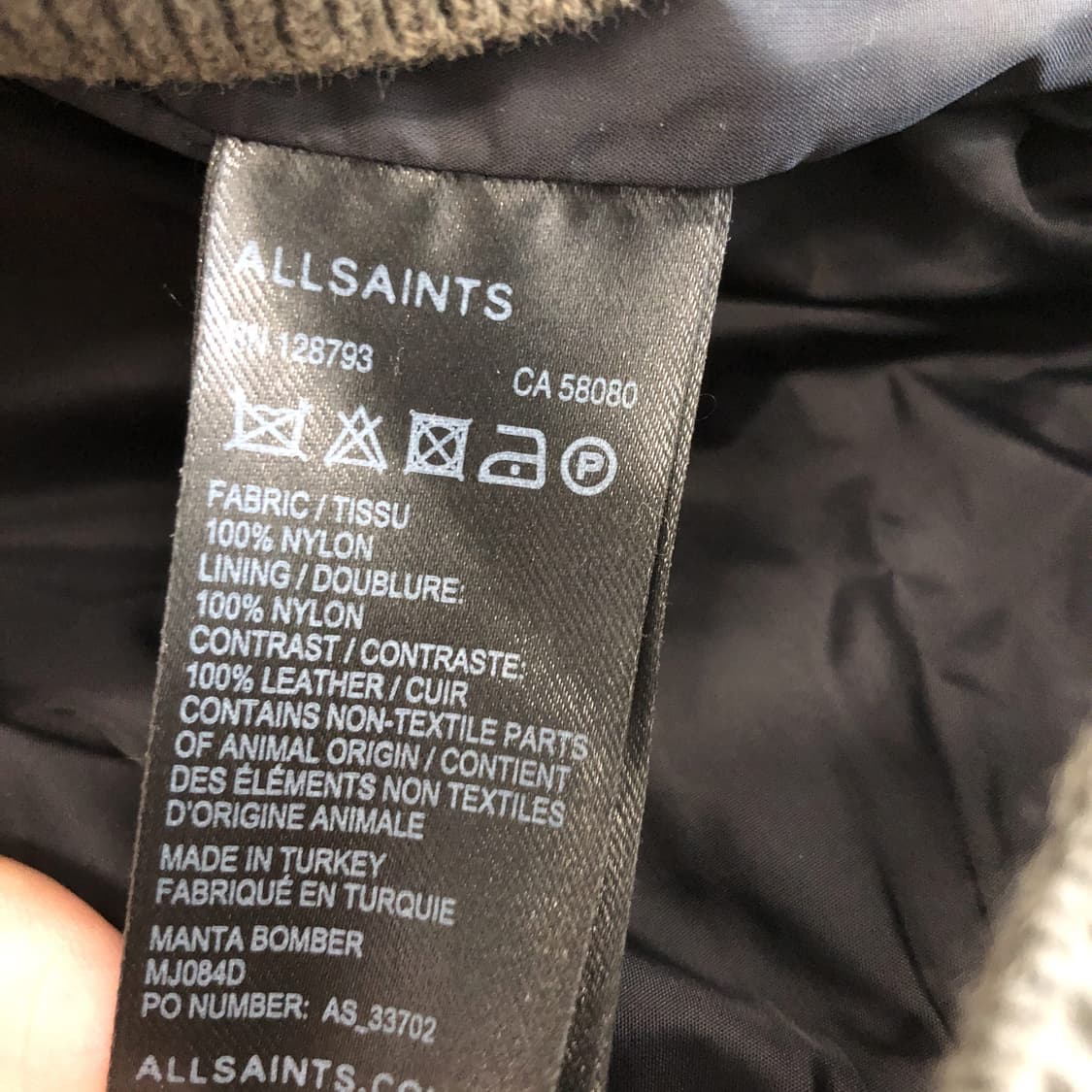 올세인츠 레더 블루종자켓 M 상품이미지6