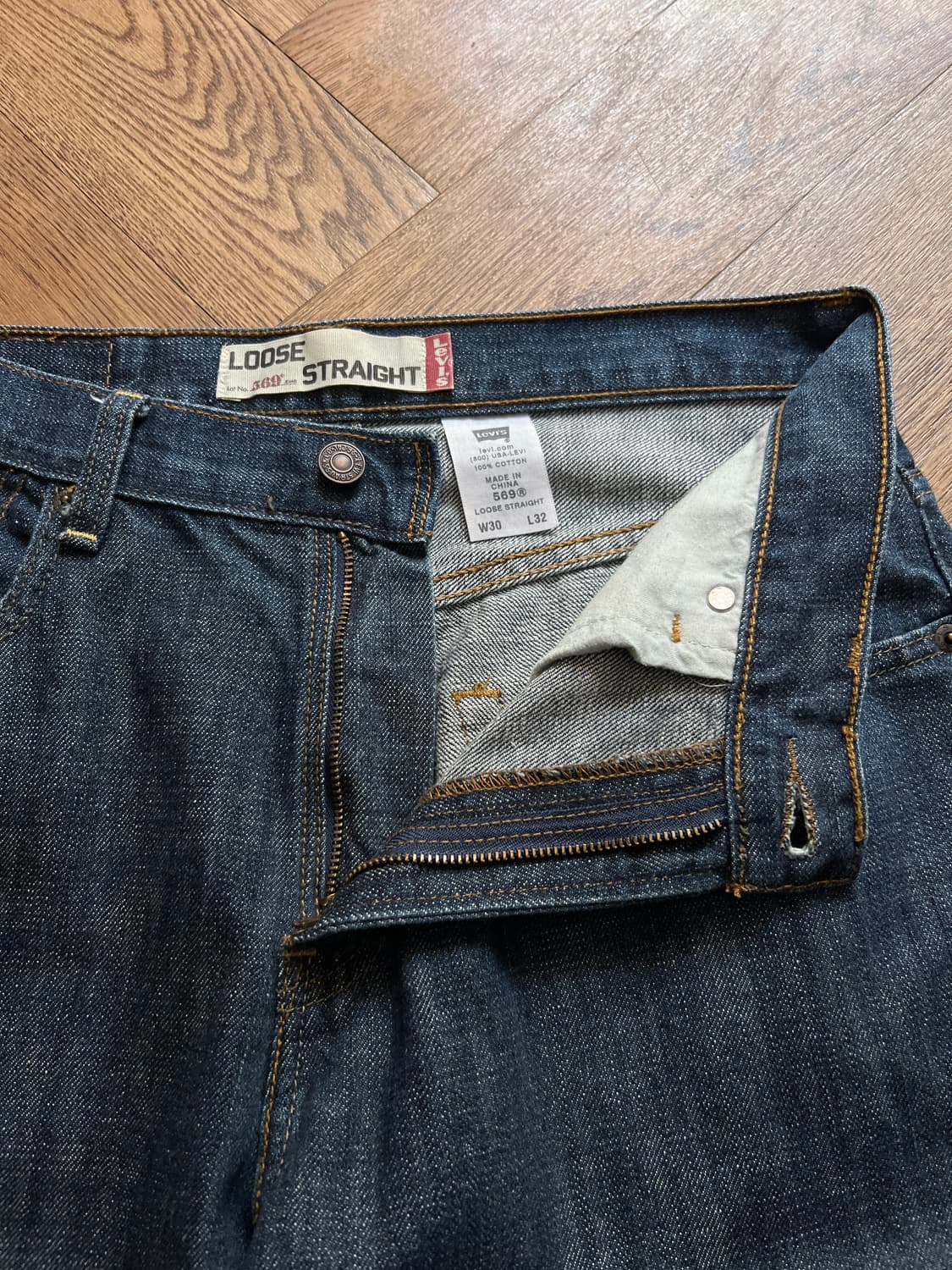 [30]00's 리바이스 USA 569 생지 데님 팬츠 상품이미지3