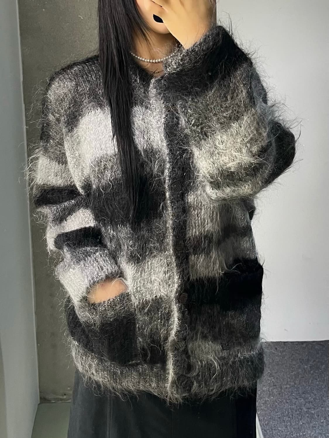 Jaeger 90's 모헤어 가디건 상품이미지1