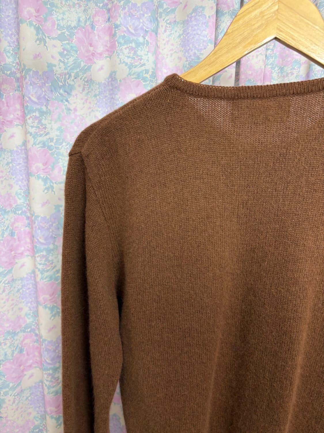 카멜 브라운 울 가디건 상품이미지6