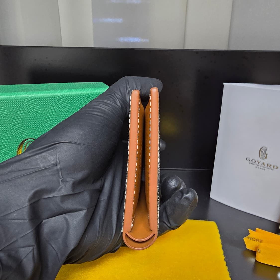 {클로젯}[사진 풀구성]고야드 생피에르 카드지갑 블랙&탄 상품이미지9