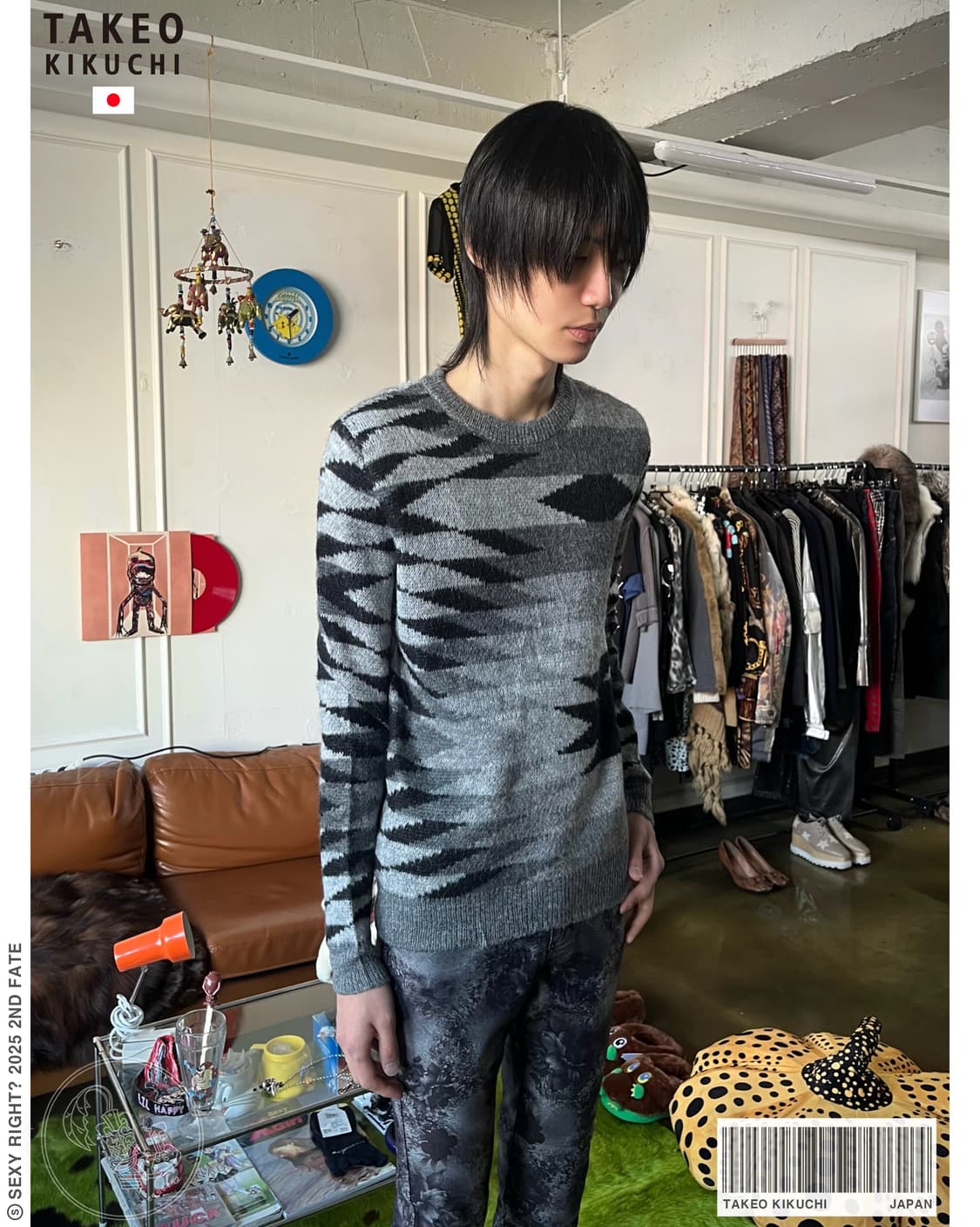 TAKEO KIKUCHI Navajo Mohair Knit Sweater 상품이미지1
