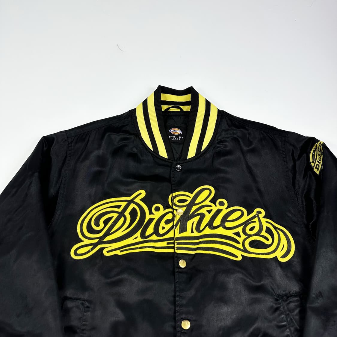 디키즈 올드스쿨 빈티지 새틴 바시티자켓 블랙 L 상품이미지2