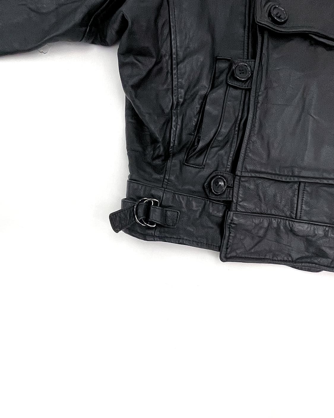 90s 스웨덴군 모터사이클 레더 자켓 리프로덕션 상품이미지7