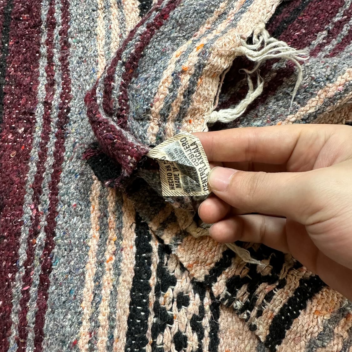 70s Cuamatzi Mexican Serape Blanket 상품이미지4