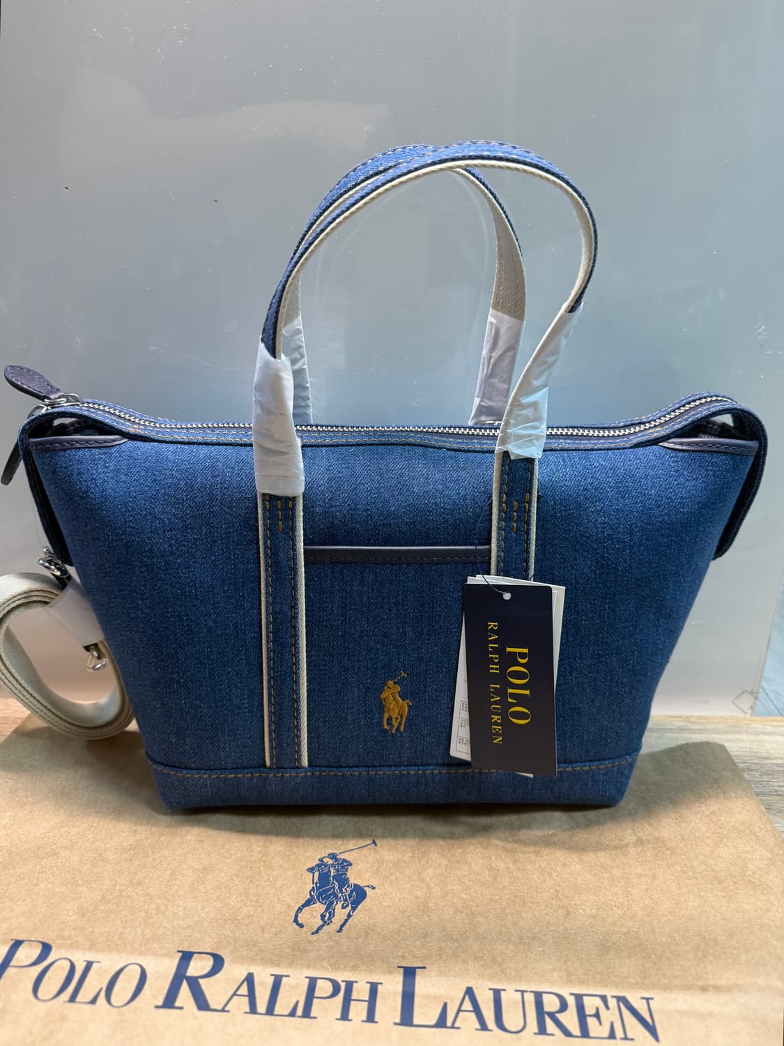 정품 폴로 랄프 로렌(Polo Ralph Lauren)데님 토트 크로스 상품이미지1