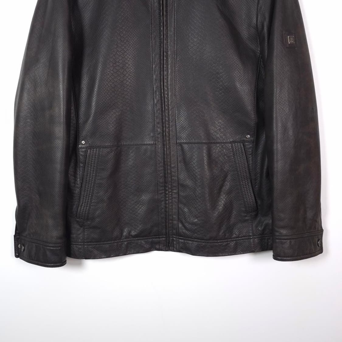 인디안 리얼 램스킨 텍스처 블루종 자켓 L 상품이미지4