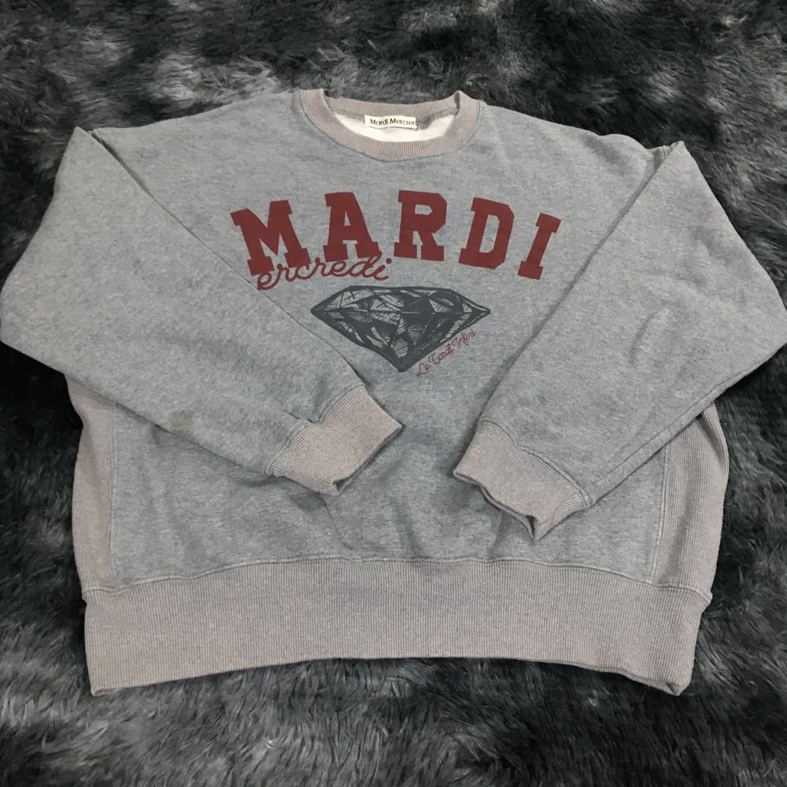 투티/0402 mardi mercredi 맨투맨 프린팅 로고 배색 상품이미지2