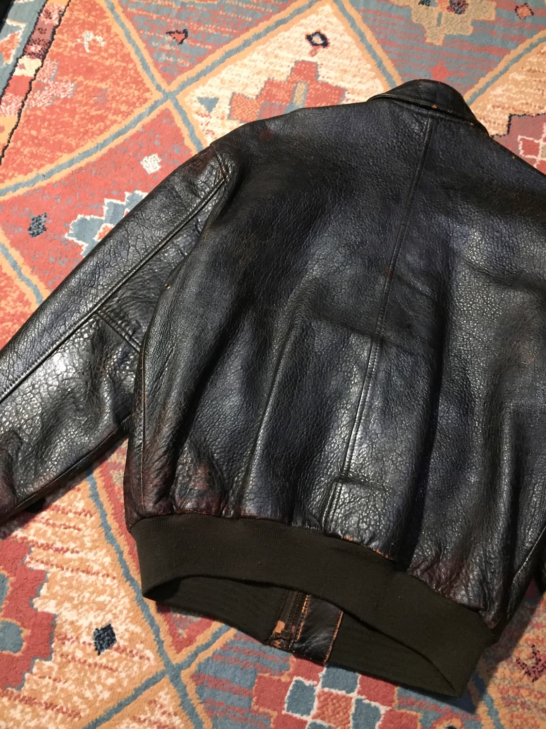 90‘s 아비렉스 a-2 레더자켓 상품이미지5