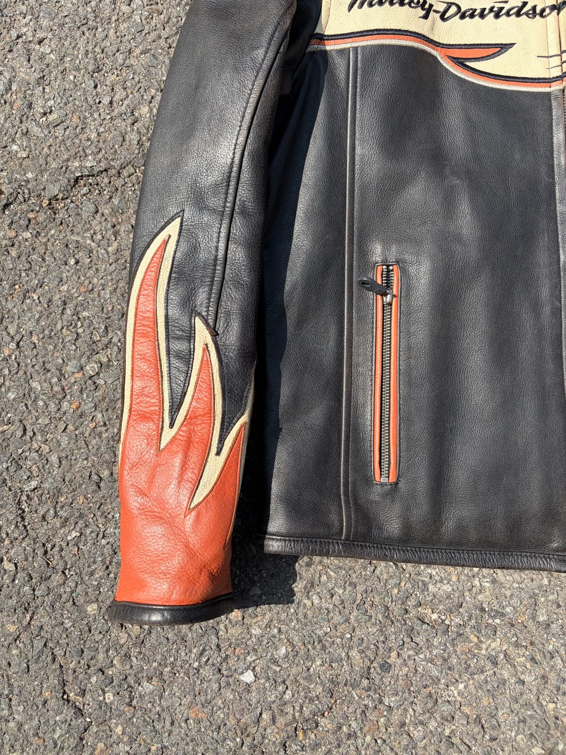 할리데이비슨 카우하이드 싱글 라이더 자켓 M 상품이미지6