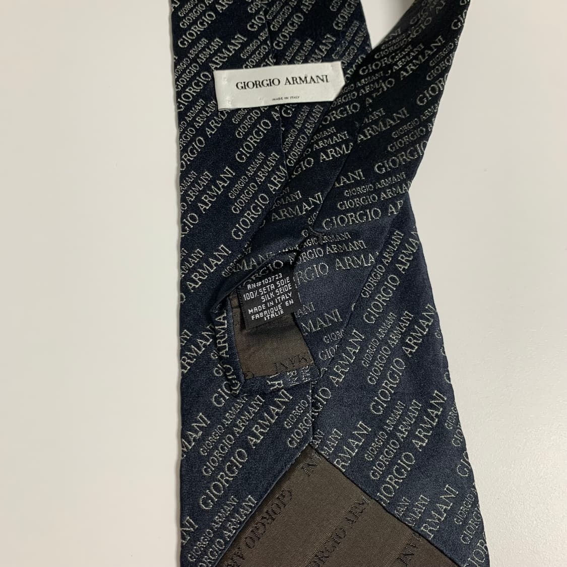 조르지오 아르마니(ARMANI) 모노그램 명품넥타이 블랙 100실크 A+ 상품이미지7