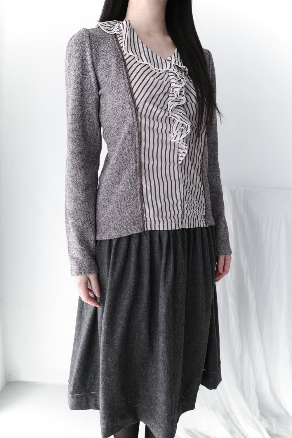 stripe frill layered long sleeve 상품이미지7